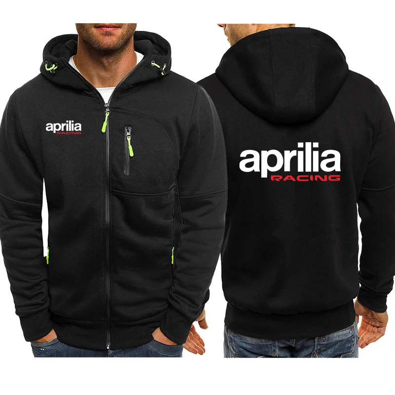 2024 Herrenjacken Aprilia Racing Print Tops Hoodies Mann Jacke Reißverschluss Kleidung Mode Lässig Sweatshirt Harajuku Fleece Sport