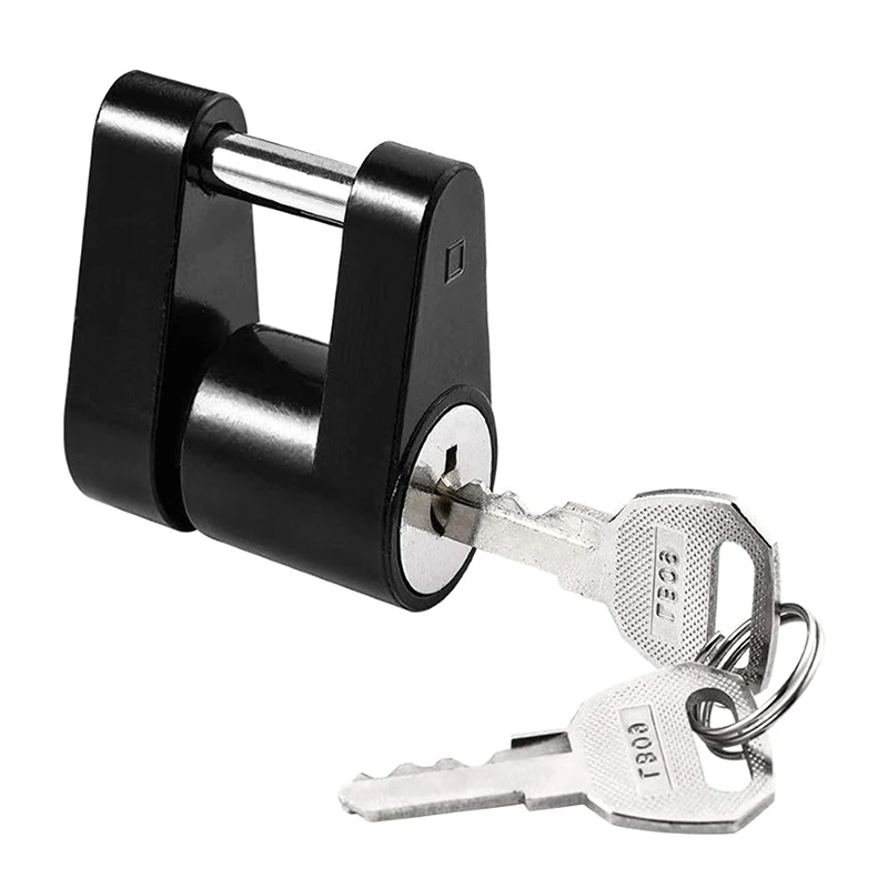 1 Set Tow Boat RV Truck Car Parts Zinc Alloy 1/4" Trailer Hitch Coupler Lock Anti-theft Locking Hauling Security Towing Tow Bar