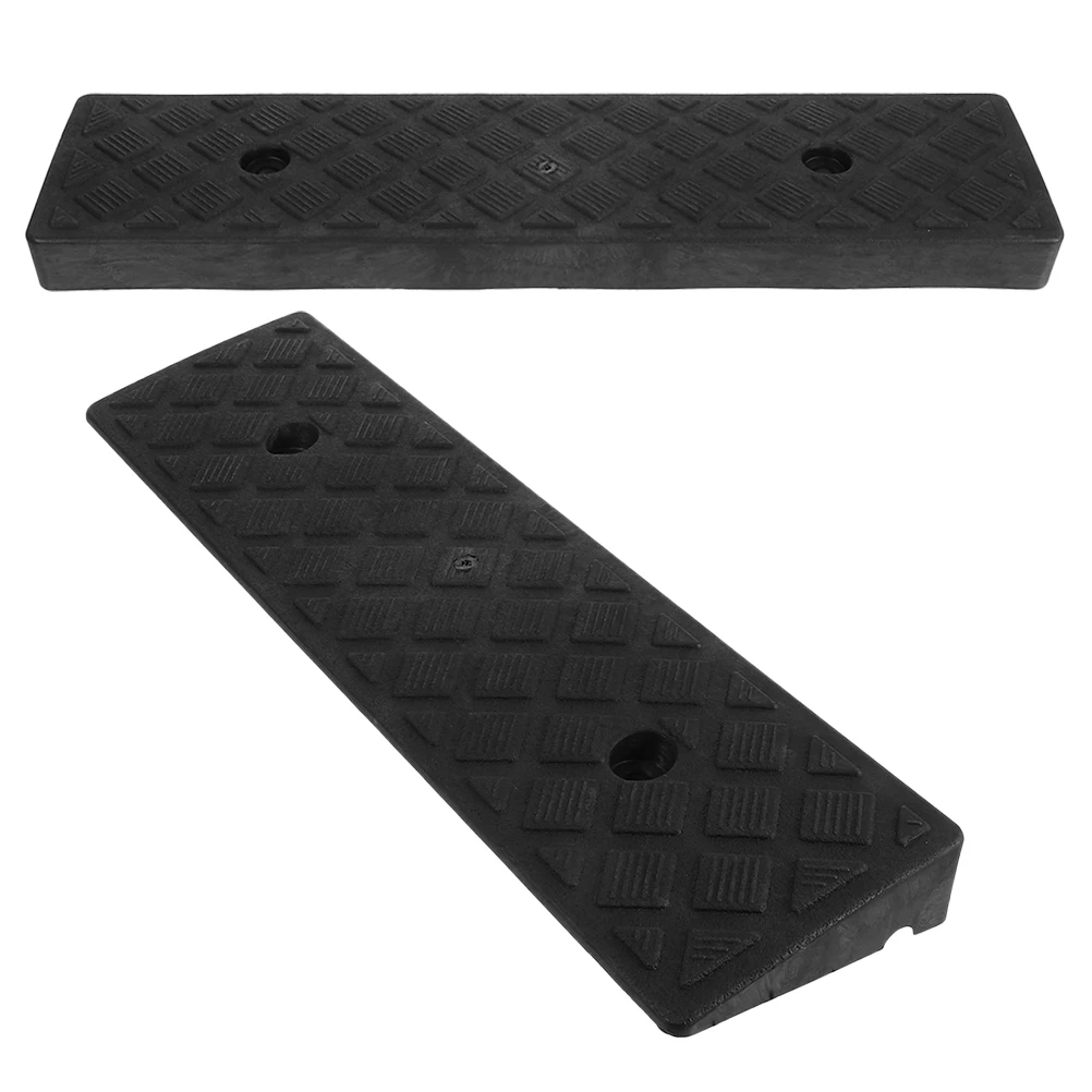 

2pcs Climbing Mat Thickened Garage Ramp Plastic Curb Ramp For Driveways Door Thresholds Sidewalk Motorcycle Kerb Car Cushion