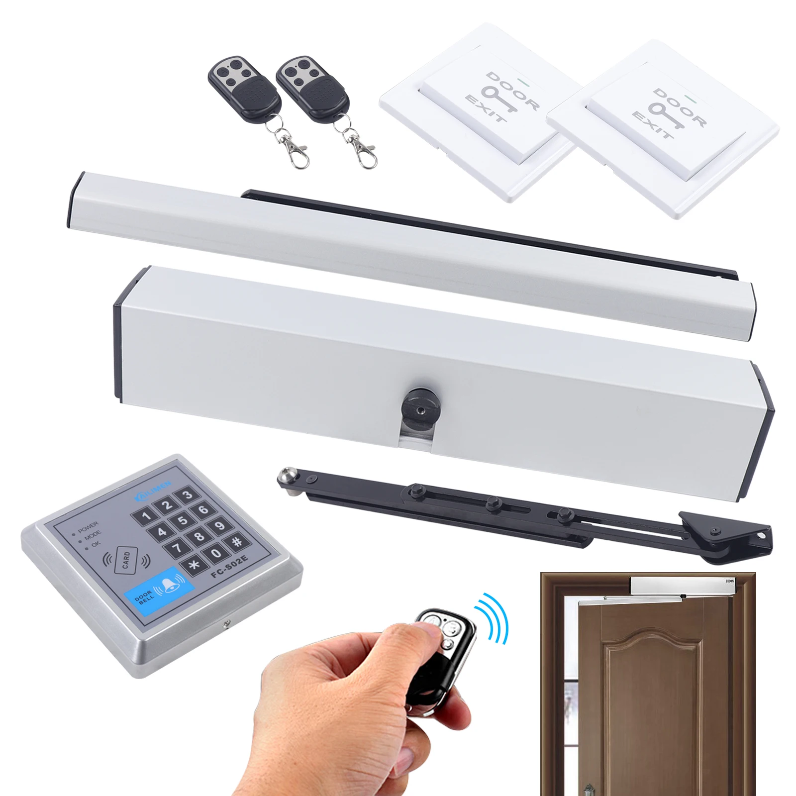 

Induction Automatic Swing Door Opener,120° Small-Sized Electric Door Closer,For Offices,Hospitals,Nursing Homes