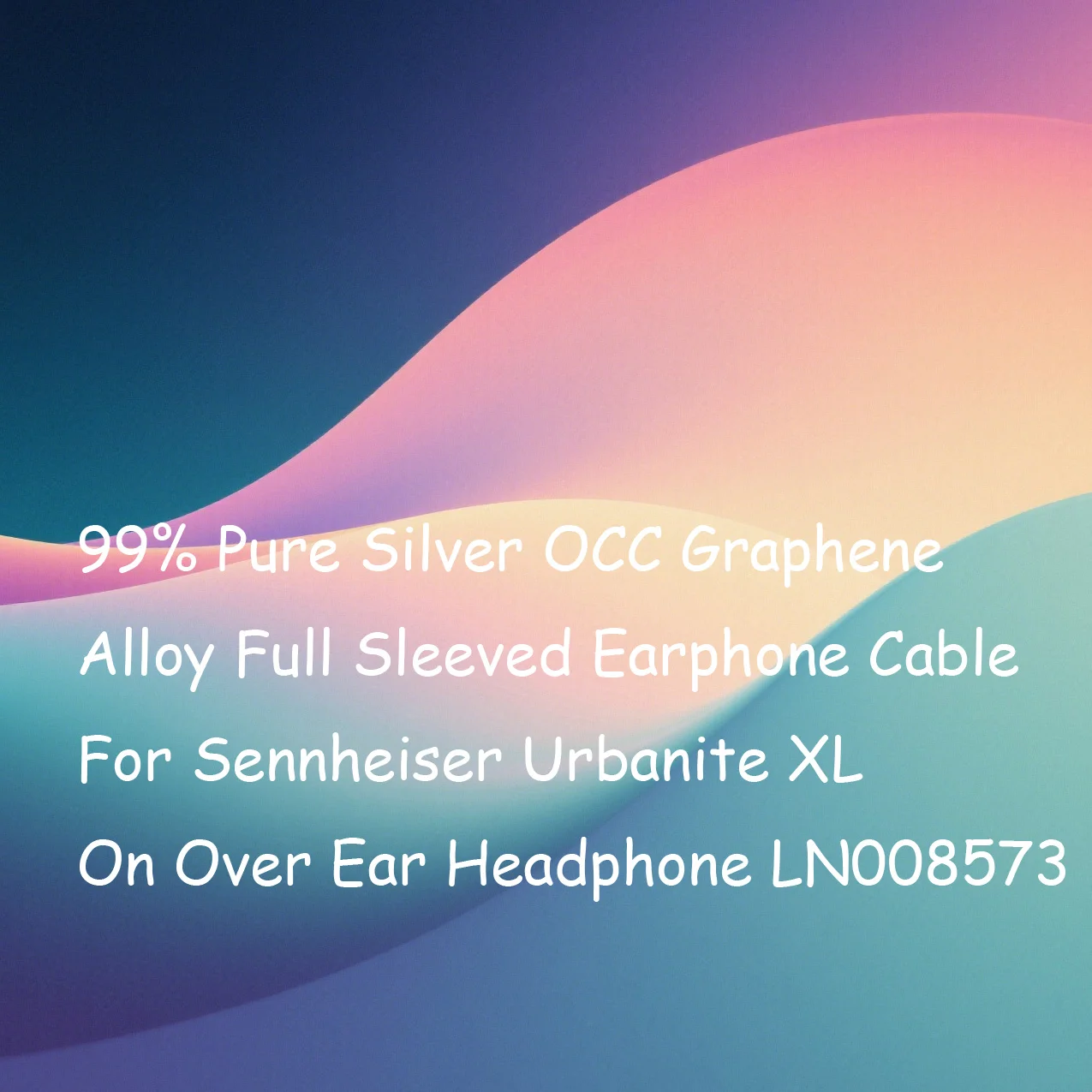 Cable de auriculares con funda completa de aleación de grafeno OCC de plata pura al 99% para auriculares Sennheiser Urbanite XL LN008573