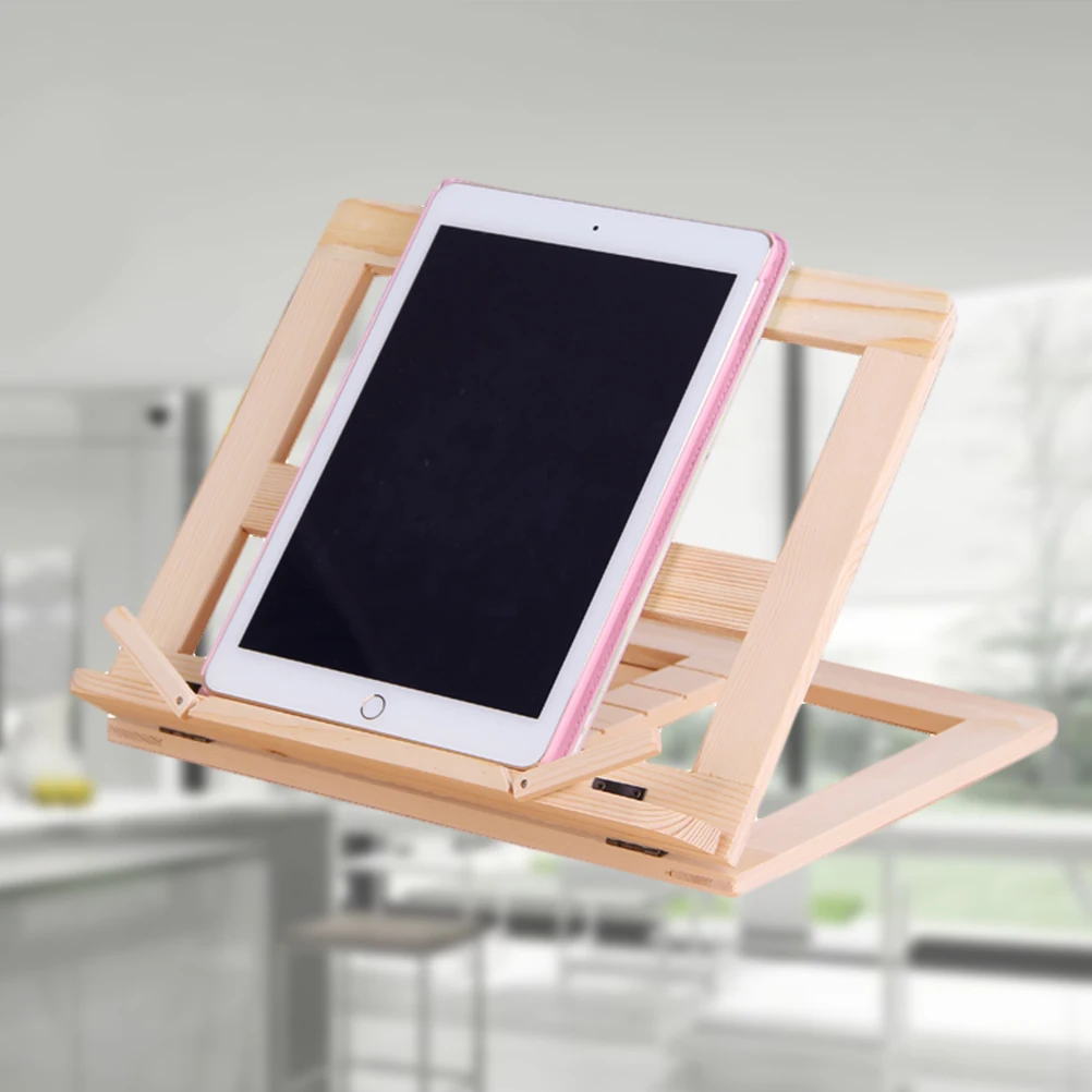 

Portable Desktop Book Stand Holder for Music Sheet Tablet Foldable Lightweight Reading Bracket Stand