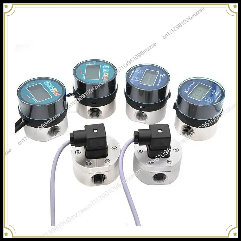 Elliptical Gear Oil Flowmeter Intelligent Digital Display 485 Communication Battery Powered Hall Water Flow Sensor 4 Divide