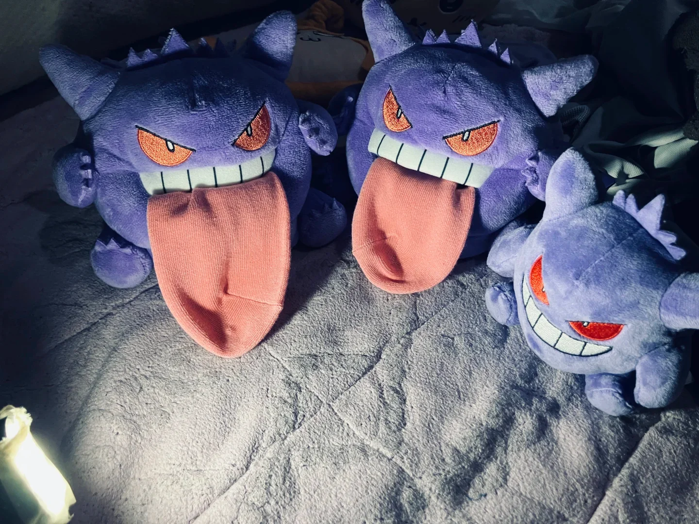 Nuevas Pantuflas de Anime Gengar con Diseño Divertido de Lengua Fuera, Suela Suave, Lindas, Cálidas para Invierno, Pantuflas de Casa para Parejas, Regalos de Juguete