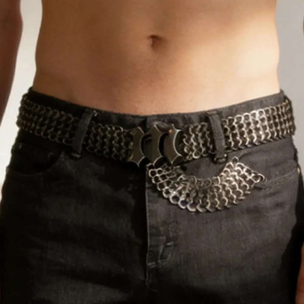 

Готический промышленный пояс с кольчугом, универсальный повседневный пояс для свиданий и поездок на работу, повседневный ремень для отдыха, офиса, деловой вечеринки, аксессуары для одежды