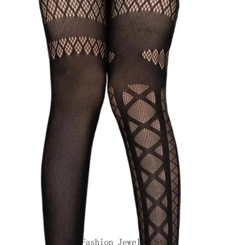 D0UB Women Fishnet Leggings جوارب الجوارب الجوارب الجوارب الجوارب الجوارز غير المتناظرة