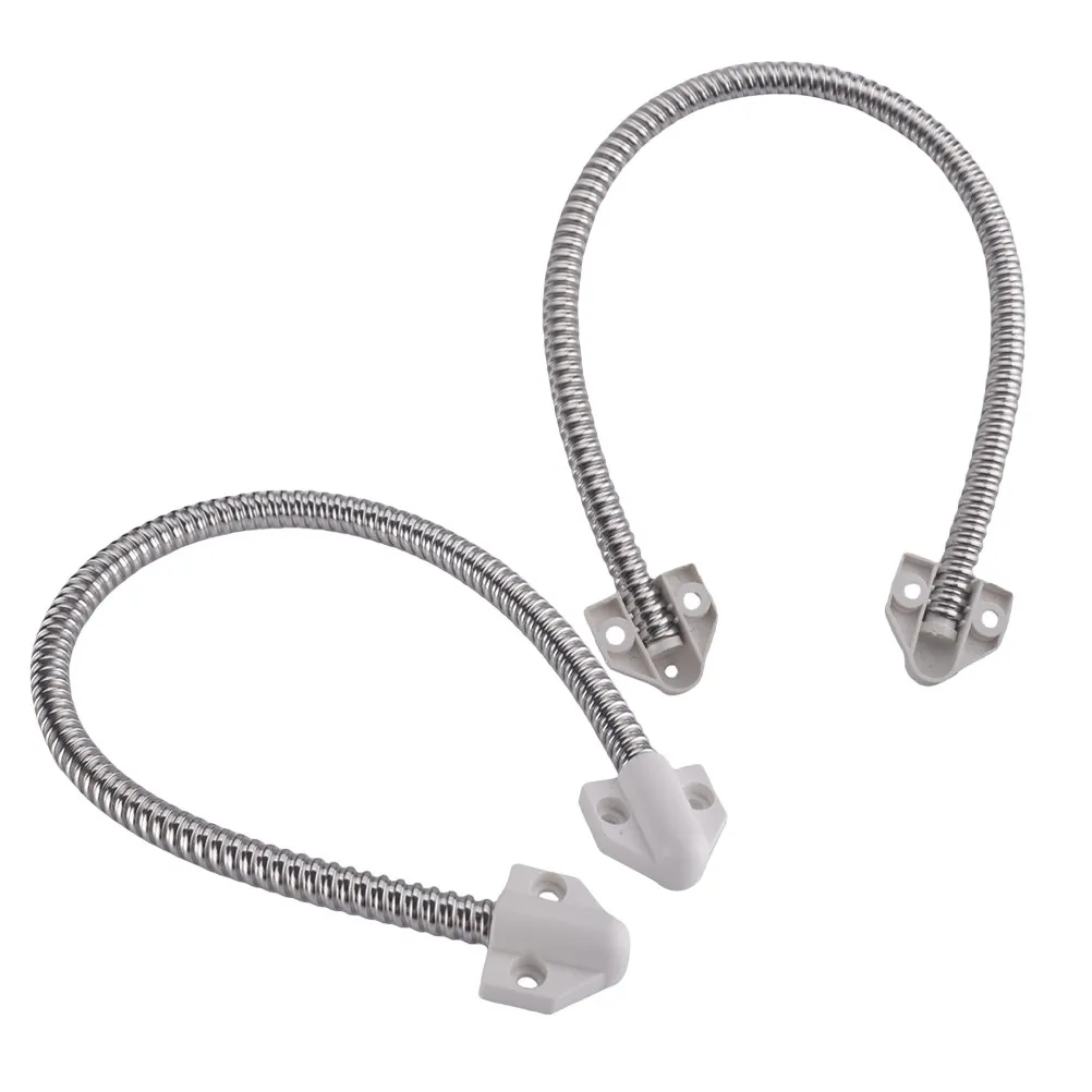 

2Pcs Access Control Wire Protector Heavy Duty Metal Cable Sleeve for Door Lock Flexible Gooseneck Exposed Mount