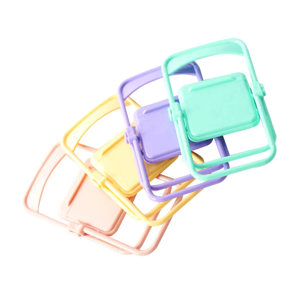 

4Pcs Mini Chair Dollhouse Accessories Warm Colorful Design Smooth Finish for Fine Motor Skill Practice Photo Prop Decoration