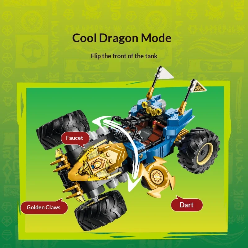 LEGO Serie Ninja Fantasma 71856 Carro Armato Trasformabile di Jie per Costruzioni Puzzle per Bambini Regalo per Ragazzi