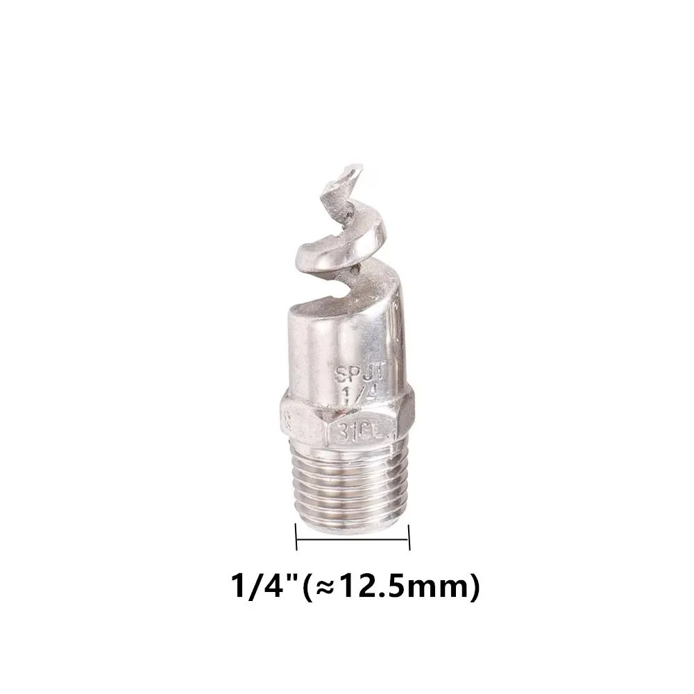 316 Stainless Steel Spiral Cone Nozzle Male Thread 1/4