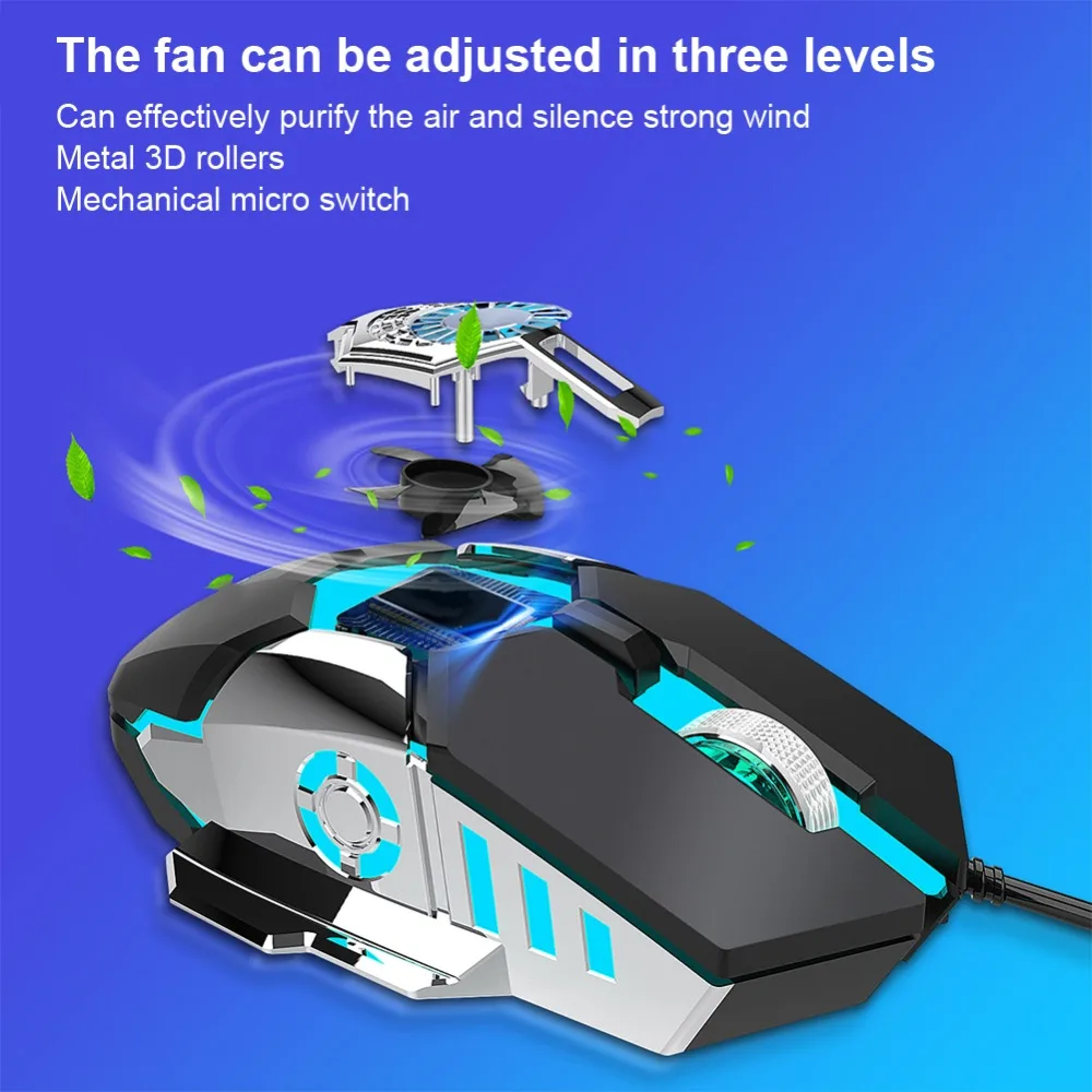 High Performance 6 Buttons Gaming Mouse RGB Lighting Backlit Design RGB Mouse Wired Connection Wired Mouse Gaming