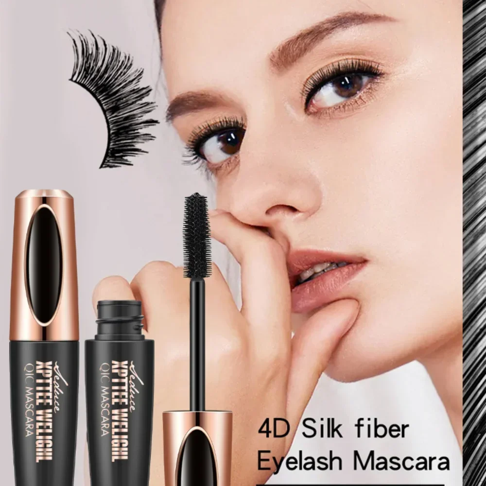 Waterdichte Mascara 4d Zijde Vezel Wimper Extensie Dikke Curling Natuurlijke Verlenging Blijvende Niet-Smudge Cosmetica Make-Up