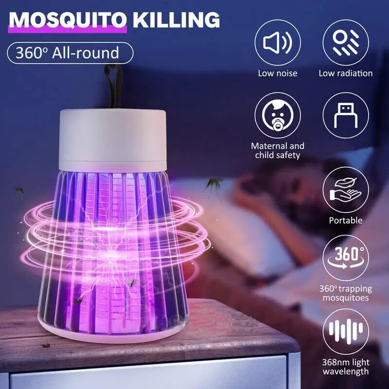 1PC Electric Shock Mosquito Killer Lamp Waterproof Two-in-One Bug Zapper per camera da letto uso