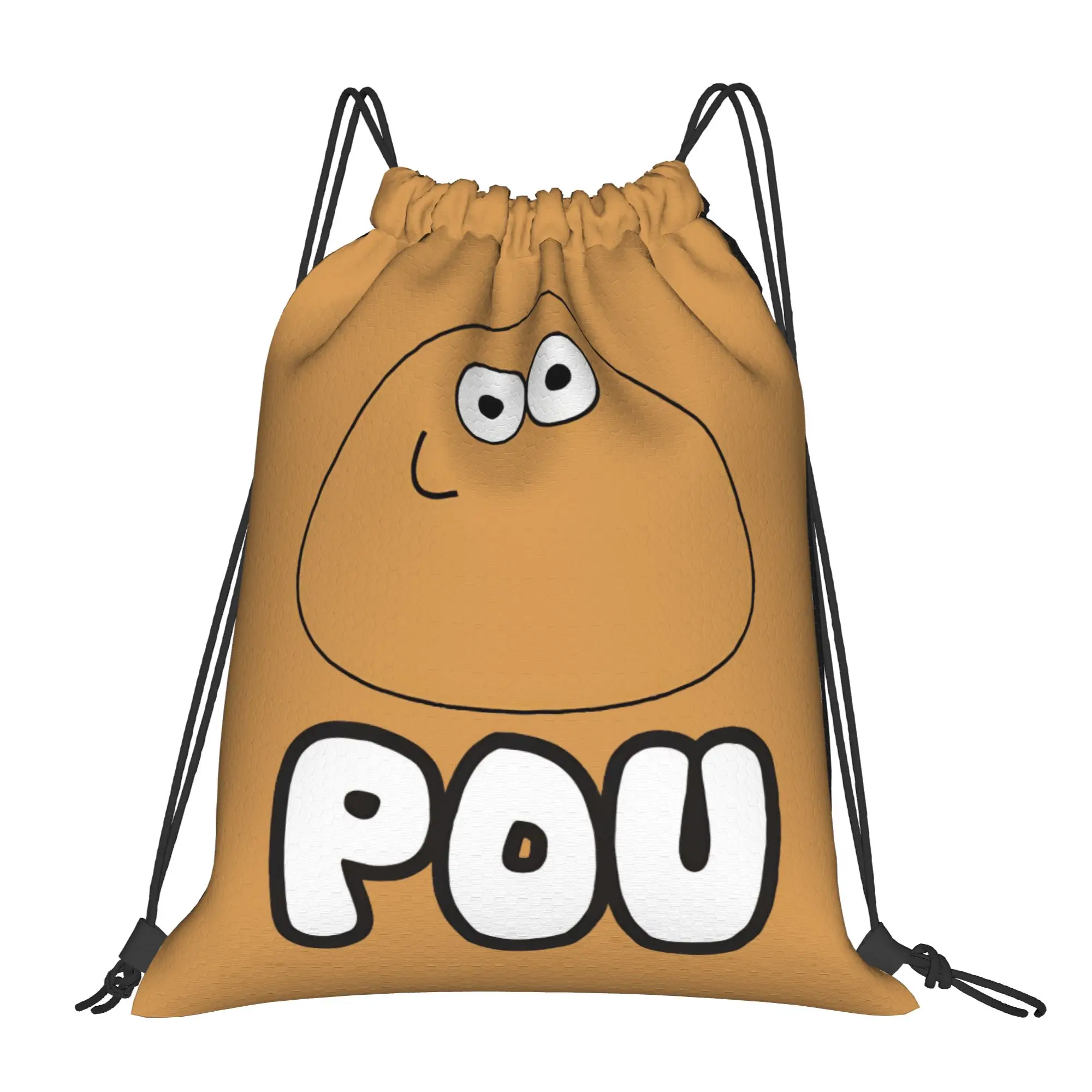 My Pet Alien Pou Drawstring Backpack Gym Sports Sackpack Water Resistant Game Cartoon String Bags for Yoga 36cm (W) x 43cm (H)