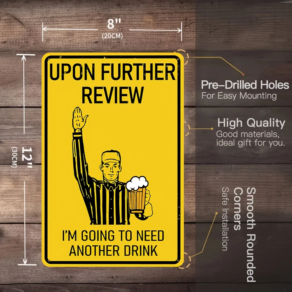 Decorative Sign & Plaque 5pcs Vintage Beer Signs, Retro Bar Wall Decor, 20.32X30.48 Cm Metal Plaque with Humorous Phrases, Easy