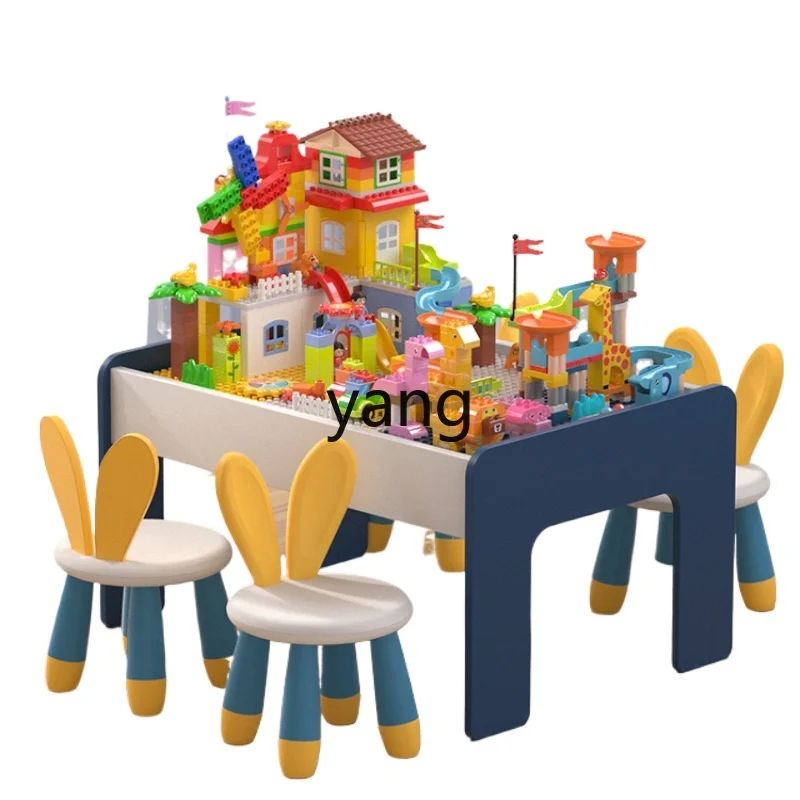 

CX Children's Building Block Table Boys and Girls Multi-Functional Puzzle Large Particles Assembled Wooden Toy Table