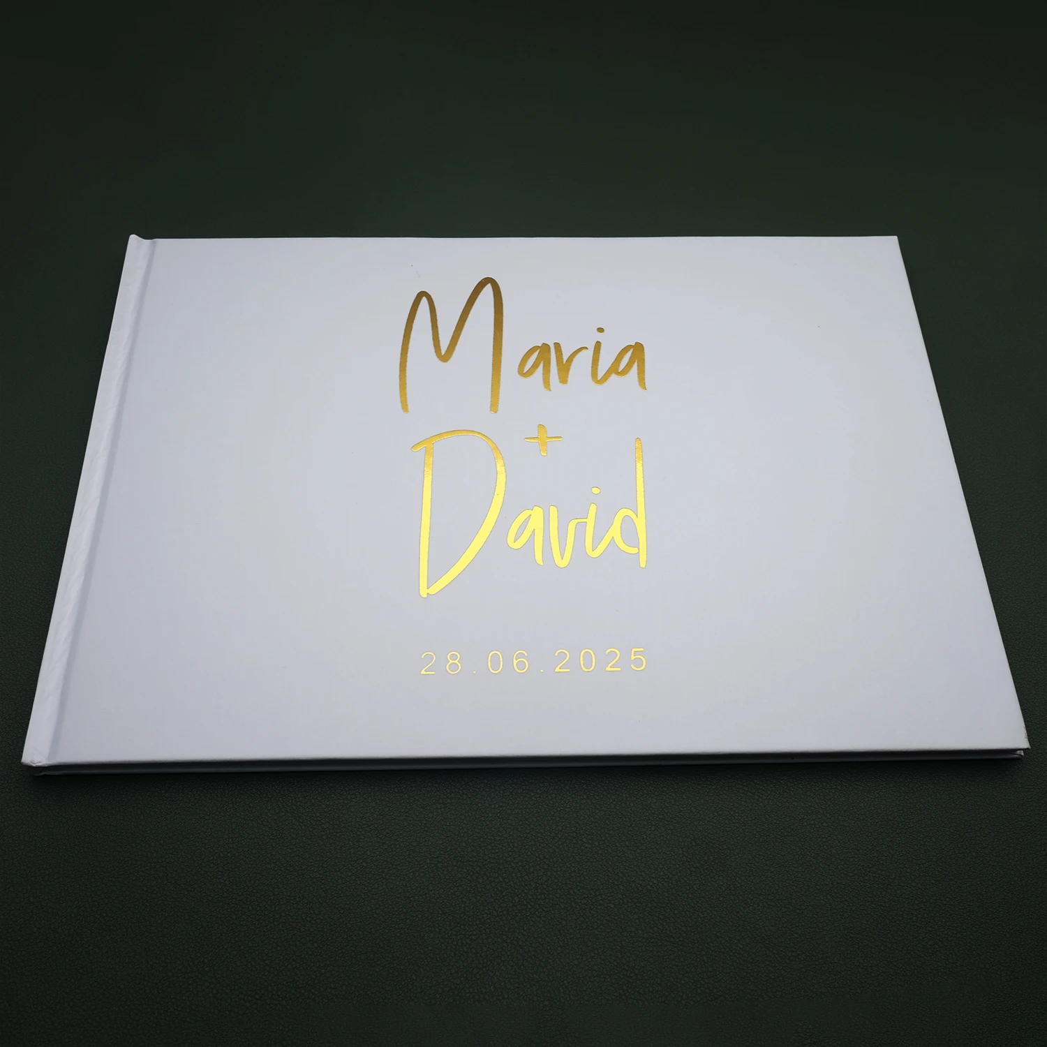 Personalised Wedding White Guest Book Custom Elegant Mr and Mrs Message Book Hardback Photo Album Couples Keepsake Book