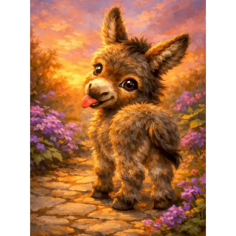 RUOPOTY Diamond Painting Kits Home Decor Gift Diamond Art Embroidery Donkey Animal Full Round/Square Craft Supplies For Adults