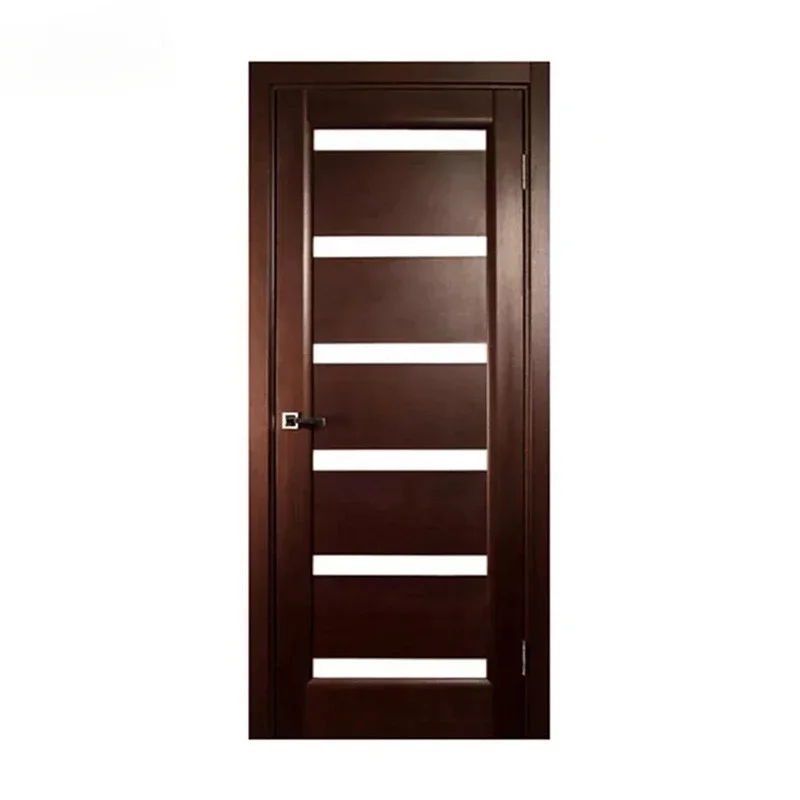 High quality solid core water proof wooden glass door interior glazed kitchen wooden doors