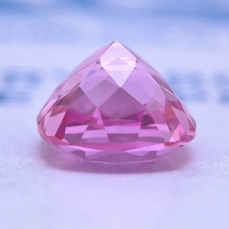 Lab Grown Sapphire Cushion Shape Pink Square VVS1  Gemstone Charm Beads Diy Jewelry Making Materials Selectable  AGL Certificate