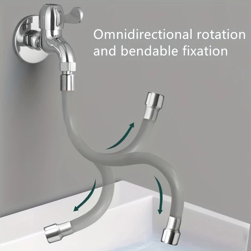 

Flexible Faucet Extender Full Rotation Flexible Faucet Outlet Stainless Steel Durable Faucet Extender Home Accessories 27cm 47cm