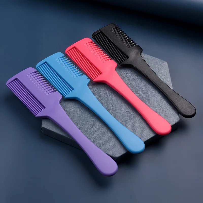 

High Quality Temperature Resistant Hair Styling Tools Hair Cutting Comb Hairdresser with Blade Hair Trimmer Thinning Comb