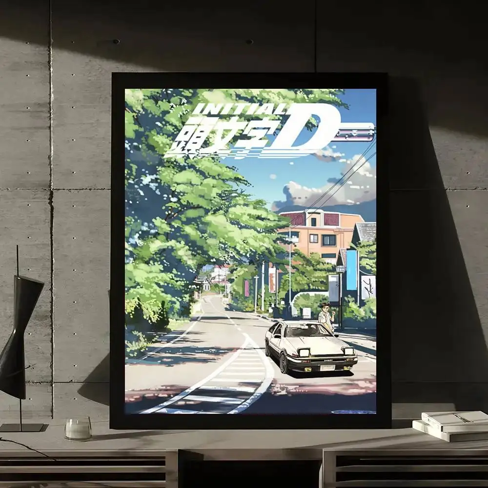DI-Initial D أنيمي ملصق معرض يطبع ذاتية اللصق ديكور المنزل الديكور صور مطبوعة للحوائط غرفة المعيشة ملصق