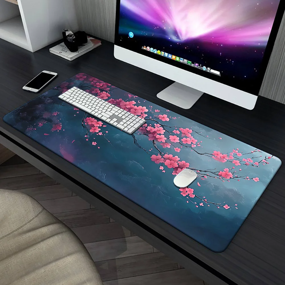 Beautiful Cherry Blossoms Sense of Technology Mousepad, Rubber Anti-Slip Gaming Mouse Mat for Office, PC, Laptop, Keyboard Acces