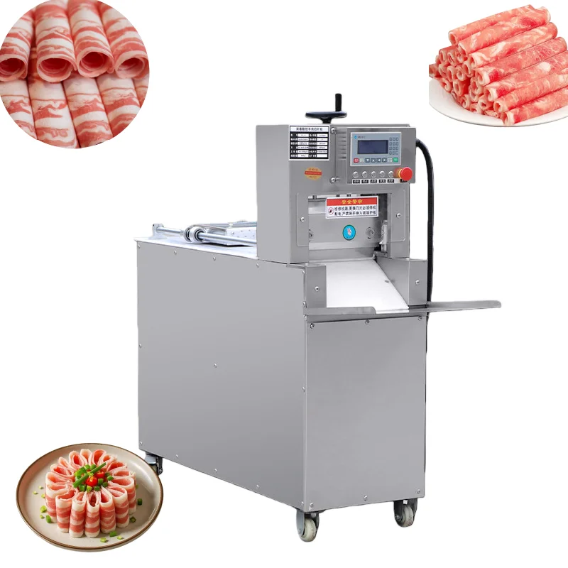 Frozen Meat Cutting Machine Pork Slicer Lamb Meat Freezing and Beef Roll Cutting Machine Meat Dicer Cube Cutting Machine