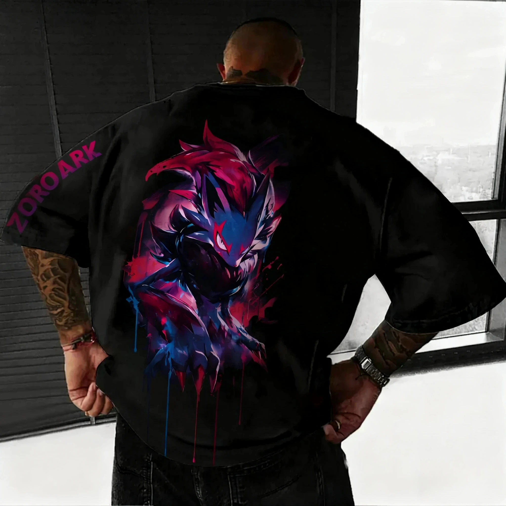 camiseta-masculina-colaboracao-anime-pokemon-2026-nova-colecao-verao-moda-americana-casual-solta-pesada-oversized