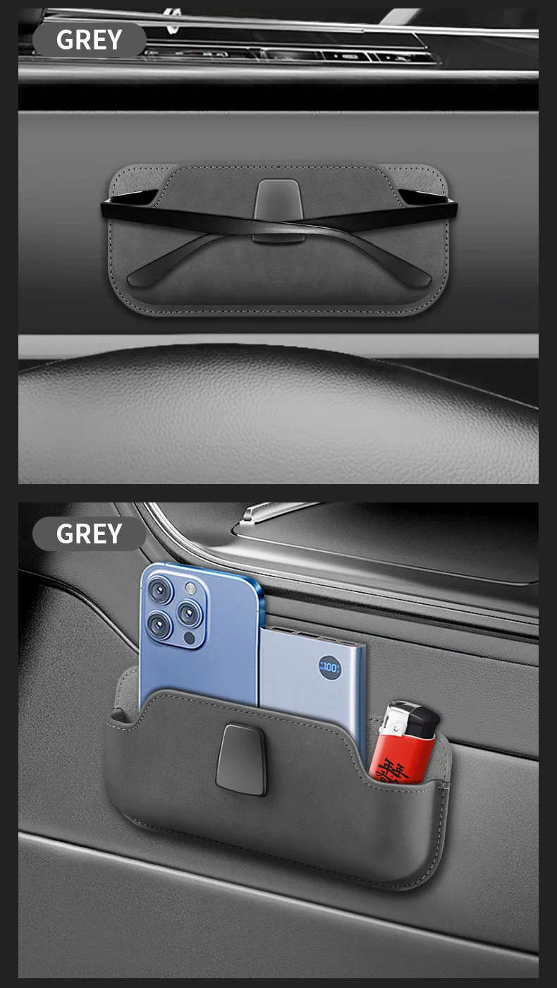 Neue Auto Sonnenschirm Gläser Rahmen Kreative Sonnenschirm Sonnenbrille Lagerung Box Multifunktionale Telefon Karte Lagerung Box Klebstoff Typ – Detail 6
