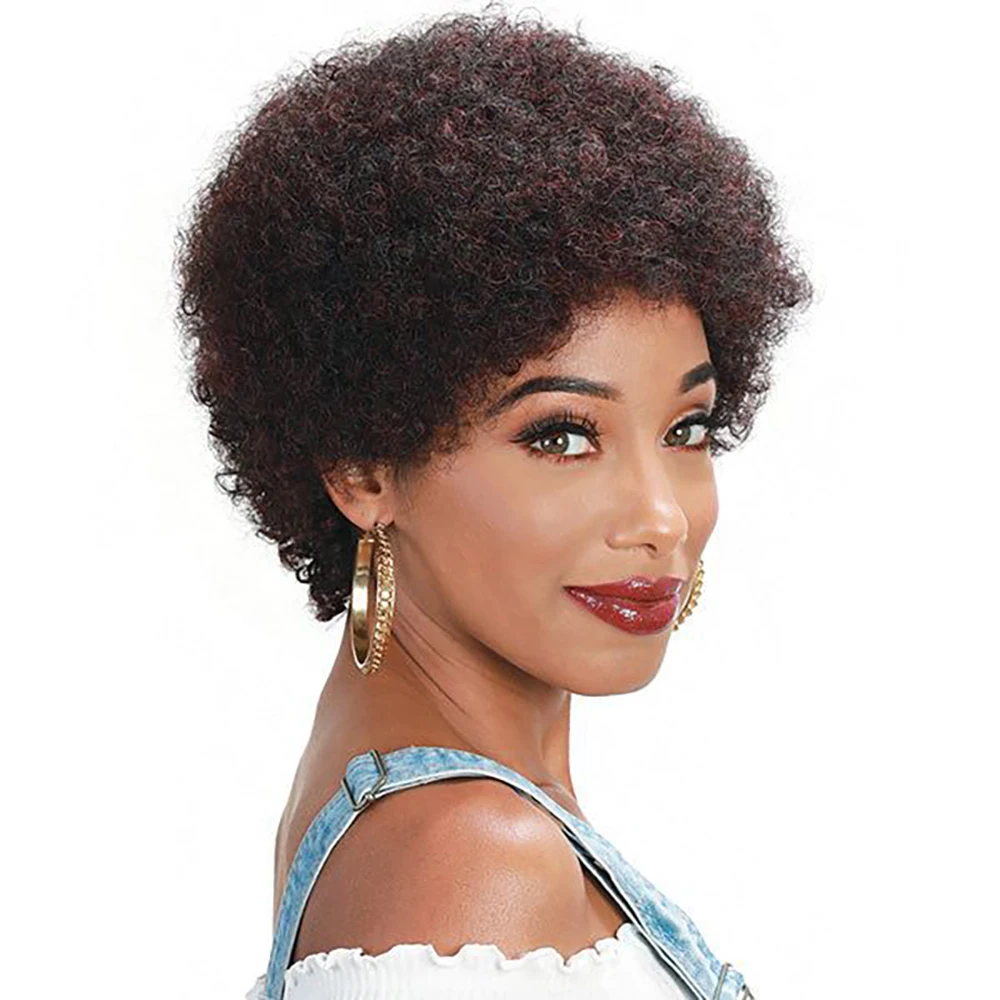 Afro Curly Pixie Wi… - image