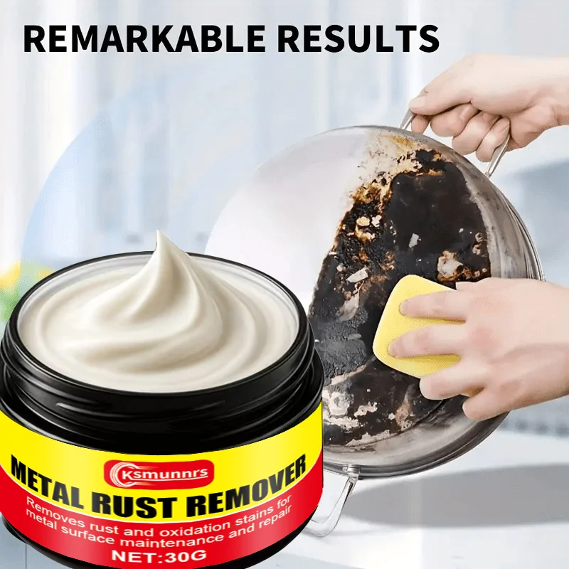 New Metal rust remover paste, quickly dissolves rust stains, renovates kitchenware, hardware, ceramics and car wheel surfaces