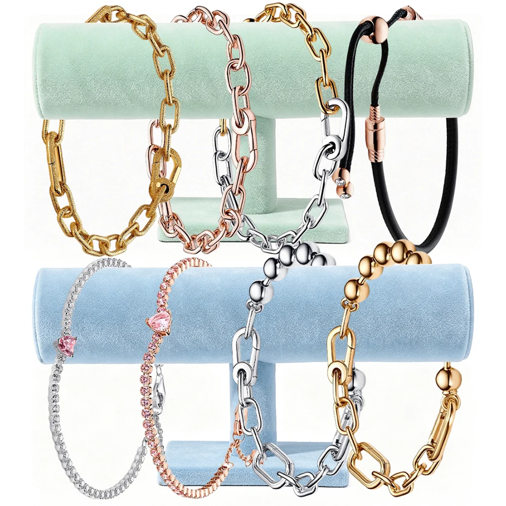 2026 New 925 Silver Women's ME Sparkling Heart Shaped Leather Rope Adjustable Bracelet Display Tool DIY Exquisite Charm Jewelry