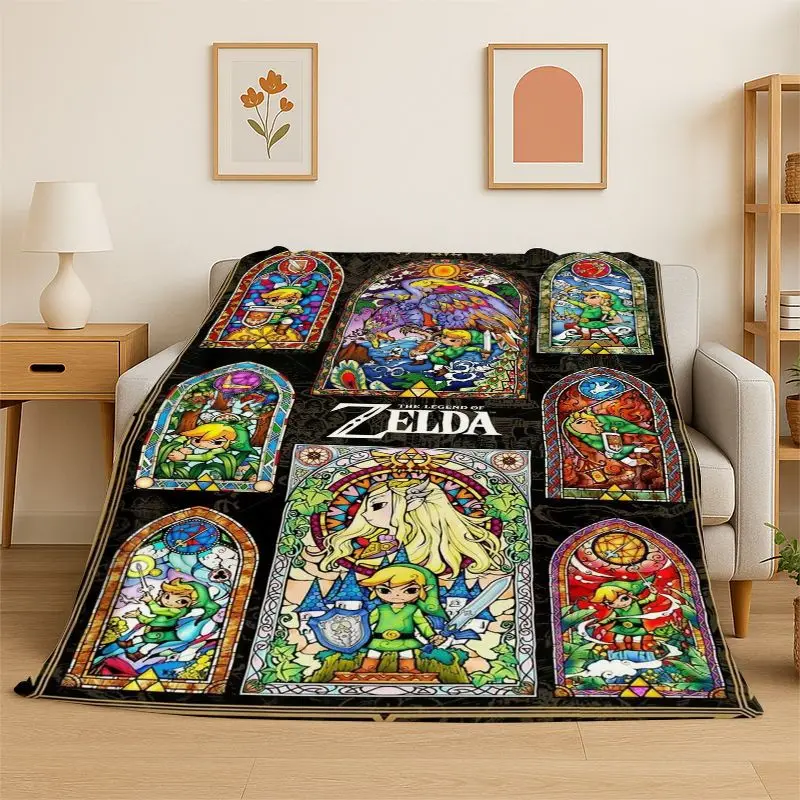 Classic Z-Zelda Cartoon Games Soft Flannel Throw Blanket,Cozy Blanket for Bed,Couch,Sofa,Bedroom,Living Room,Picnic kids Camping