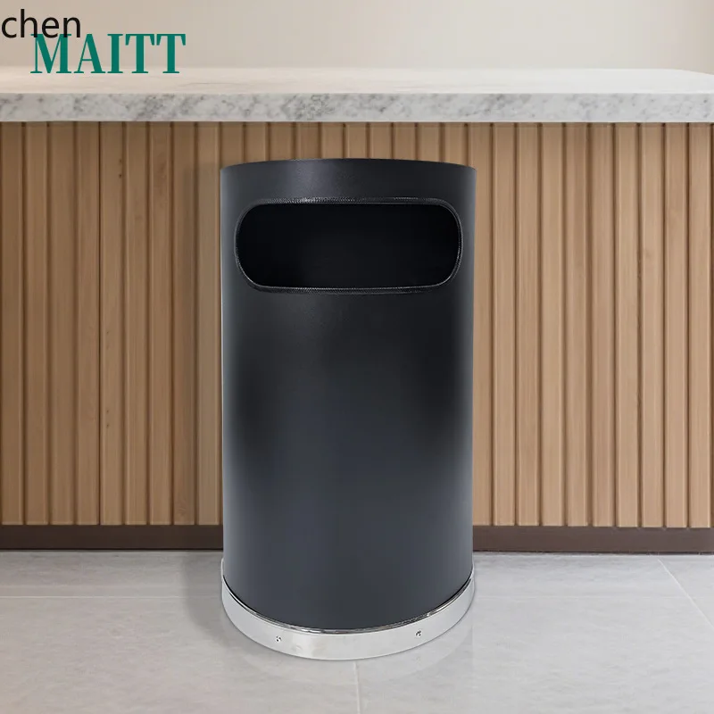 Hxl semi-circular wall-mounted trash can with ashtray for shopping malls and elevator entrances