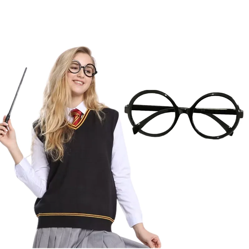 Movie School of Witchcraft Harris Glass Cosplay Clothing Adult Children\'s Wizardry Props Circular Glasses Halloween