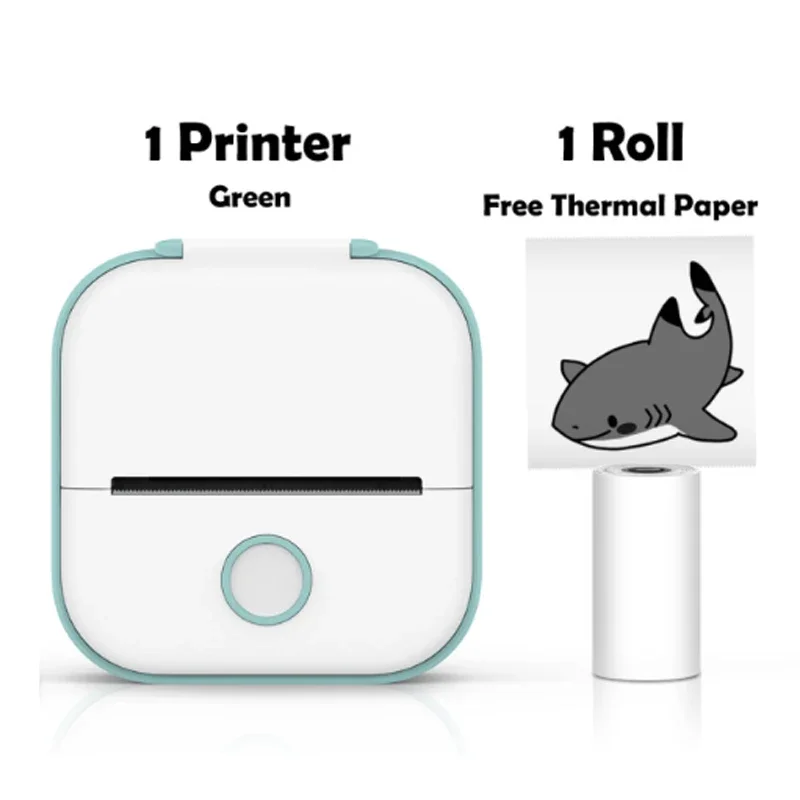 Portable Mini Printer Wireless Thermal Pocket Printer Self-Adhesive Paper for DIY Diary Stickers Quick Printing Conveniently