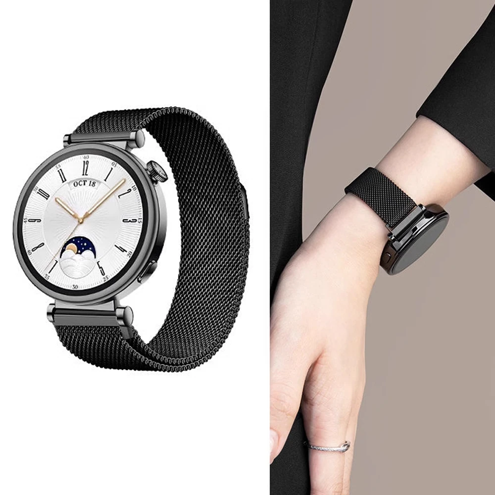 Correas de 18mm 22mm para HUAWEI WATCH GT 4 5 41mm 4/5 Pro 46mm 42mm correa de metal magnética pulsera HUAWEI watch 4-4 Pro Band