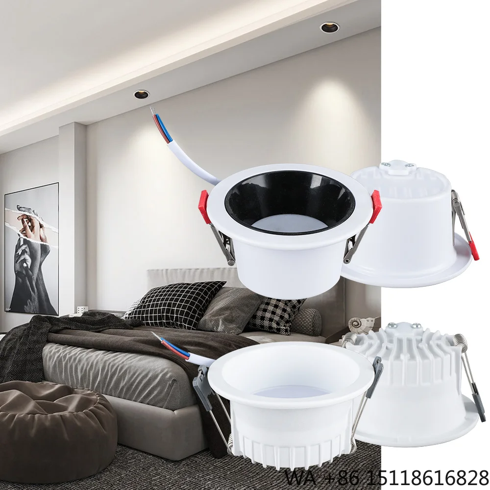 Dingdian LED Round Recessed Dimmable Spotlight 7w Decor Indoor Ceiling CCT Changeable LED Uniform Lighting LED SMD Downlight
