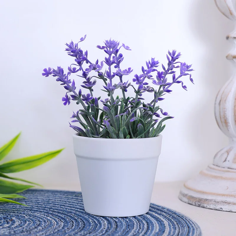 1 pz-14CM simulazione vaso di lavanda, decorazione della casa, decorazione del desktop dell\'ufficio, realistico, regali di inaugurazione della casa,