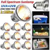 UV Heating Full Spectrum Sunlamp UVA+UVB 25W/50W/75W Reptile Lamp Bulb Turtle Basking UV Heating Light Full Reptile Lamp Bulb