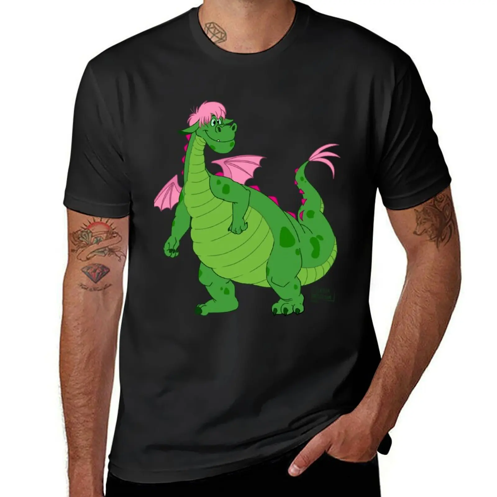 

Pete's Dragon Elliot T-Shirt vintage blue lock topping vintage anime shirt men tshirt