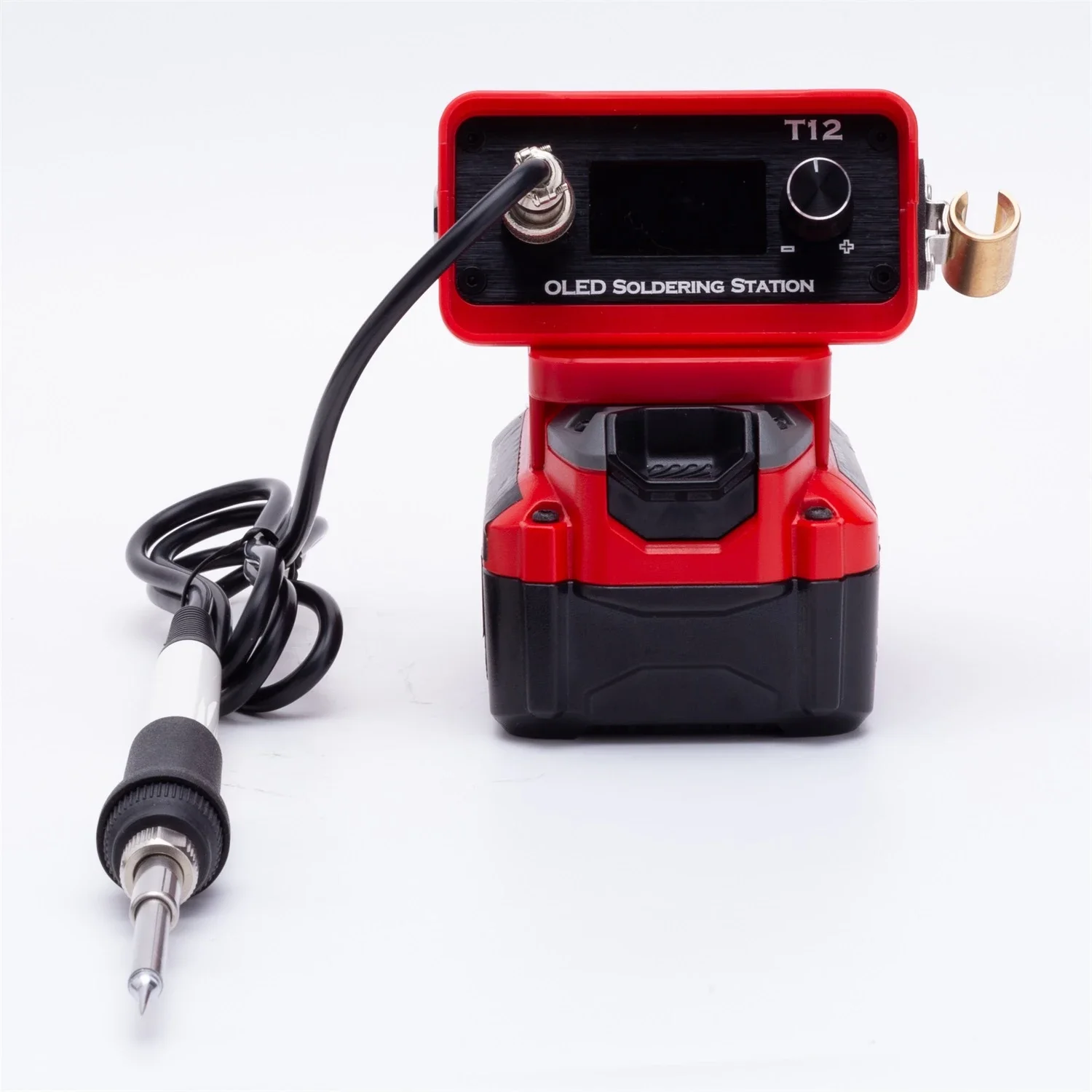 

T12 OLED Soldering Iron Quick Heating Wireless °C/°F Freely Switching For Craftsman 20V Battery DIY Repair Soldering Station