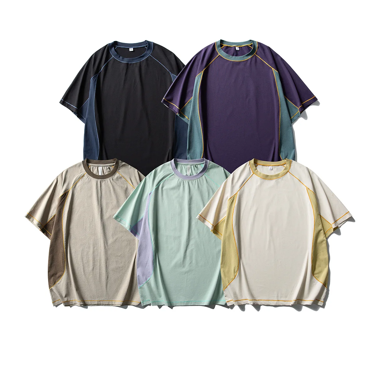 Me Women Outdoor Quick Dry Splice Color Short Sleeve Loose Sport T Shirt City Fitness Casual Running T-shirts