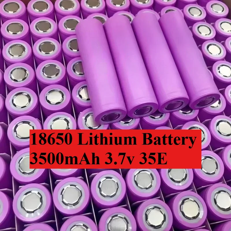 

100%Original 35E 20A Discharge Rechargeable Battery 3500mAh INR18650 35E 1-200pcs For Flashlight batteries 3.7V Li-Ion Battery