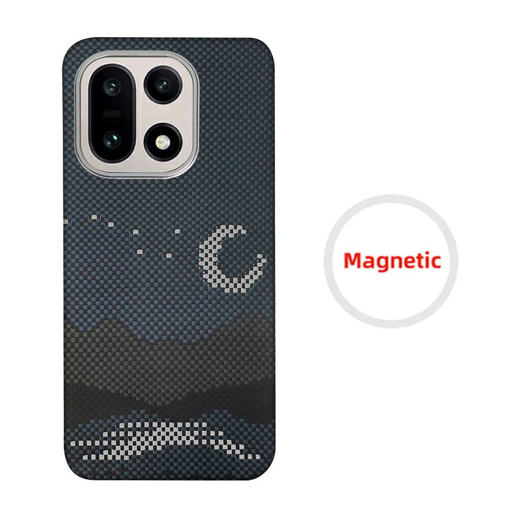 Voor OnePlus 15-telefoonhoesje Kevlar aramidevezel harde schaal koolstofvezel ultradunne lichtgewicht magnetische zakelijke beschermhoes
