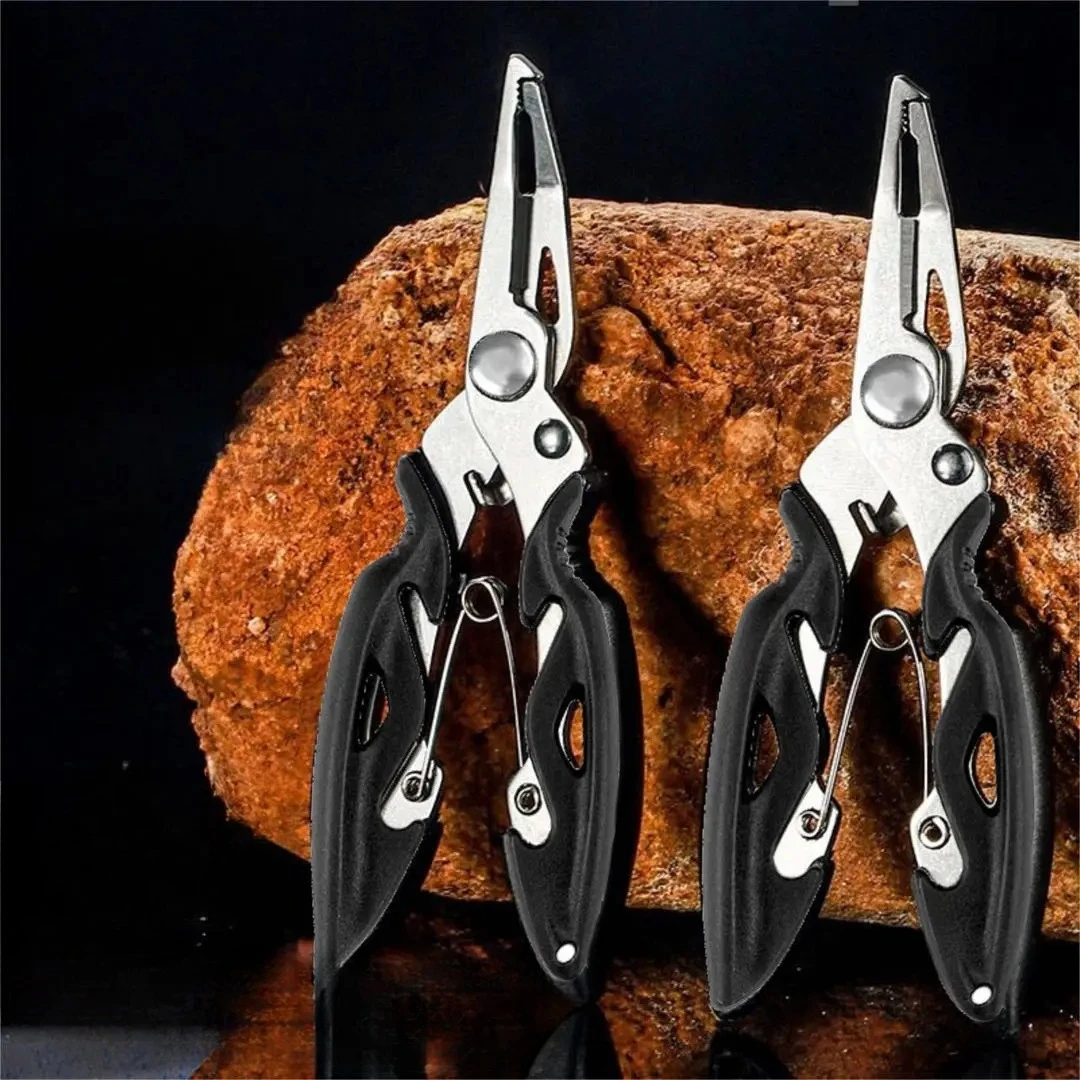متعددة الوظائف منحني الفم الطريق الفرعية كماشة قطع خطوط فك خطاف الصيد فتح لفائف أدوات الصيد في الهواء الطلق ذو طيات
