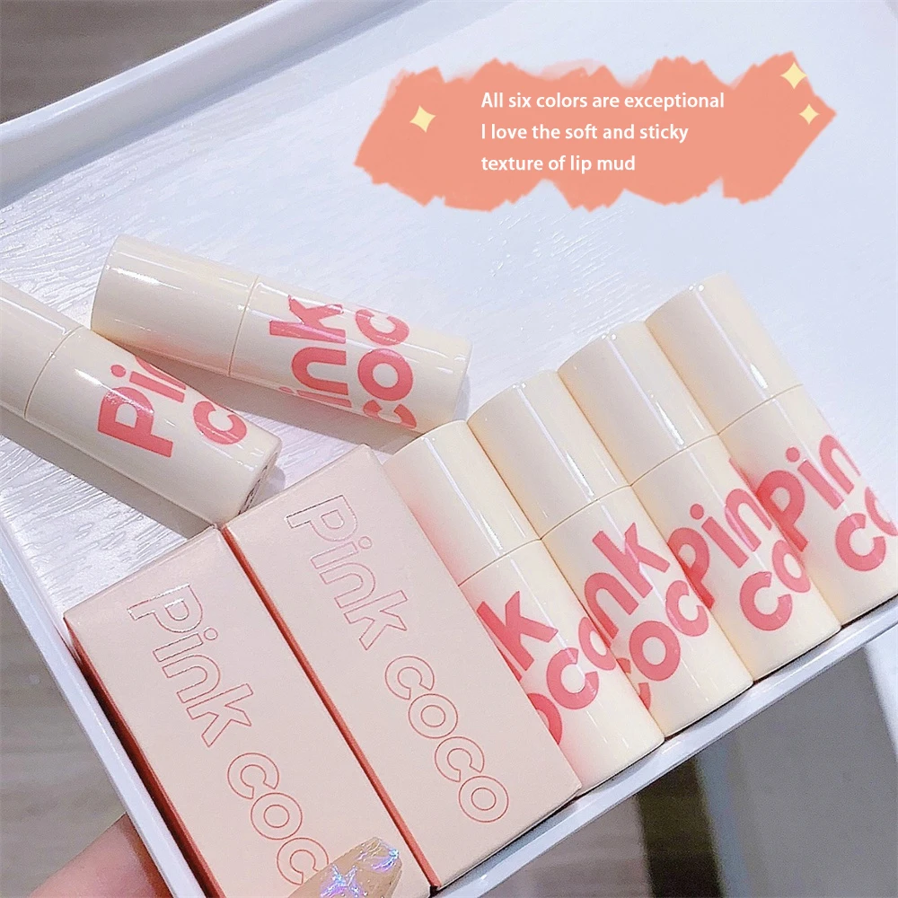 Lip Mud Uniform Blooming Chocolate Scent 2.5g Women  Lipstick Lip Glaze Delicate And Smooth Moisturizing Color Red Liquid