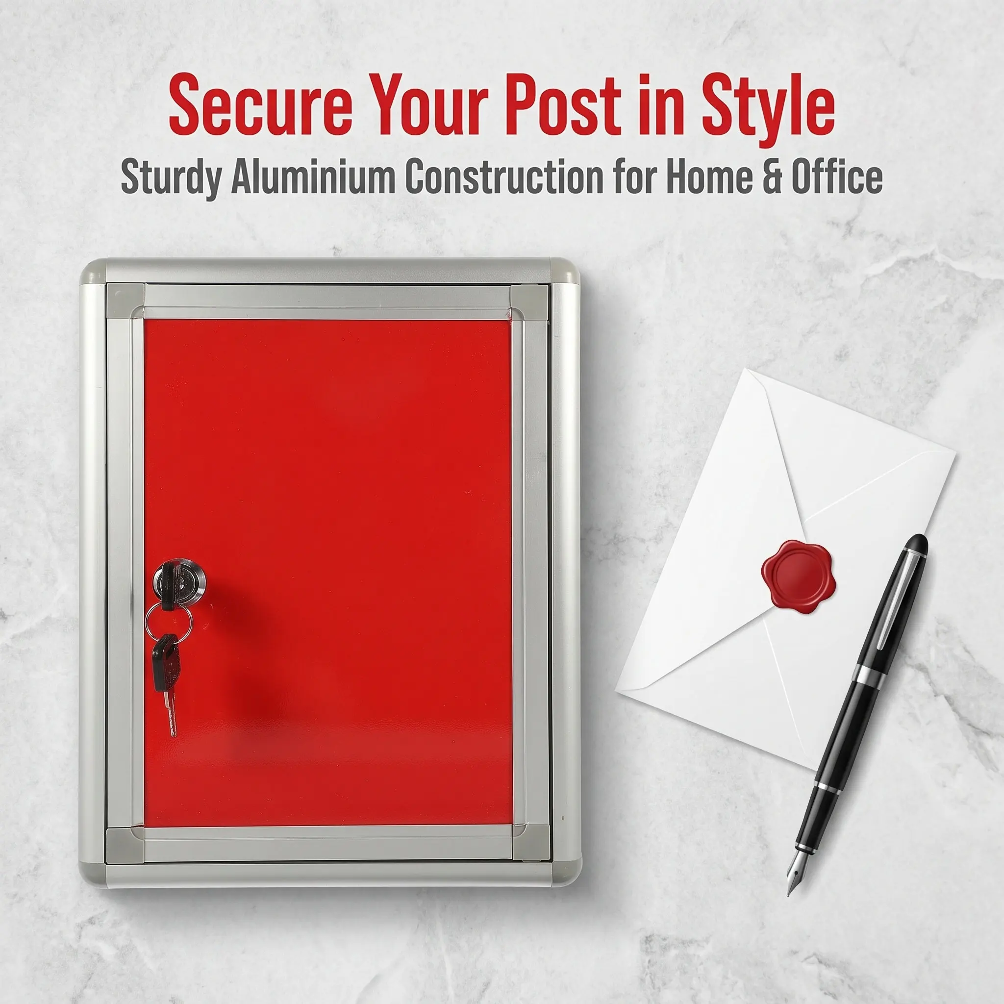 Wall Mount Aluminum Suggestion Box Retro Vintage Letter Box for Home Office Church School Voting Public Complaints Collection